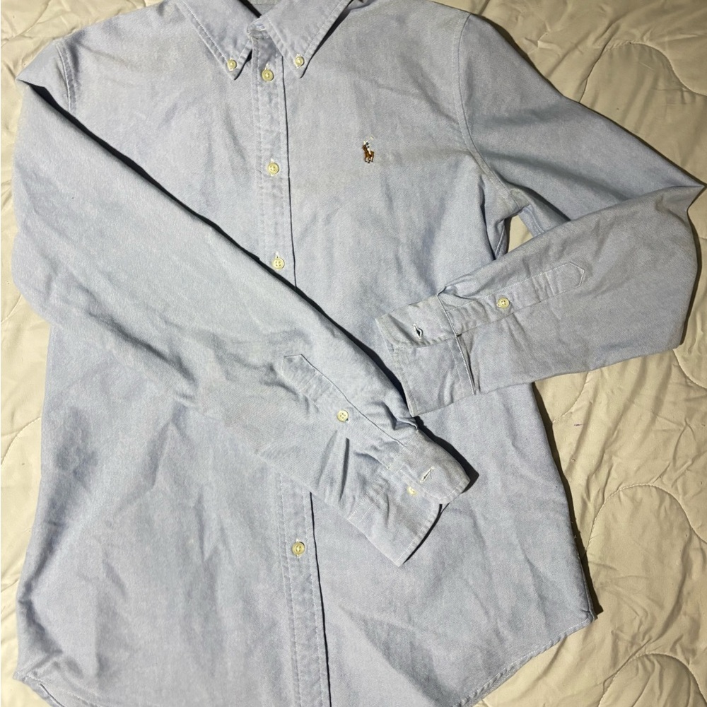 Ralph Lauren Light Blue Casual Button Down Shirt Oxford Style